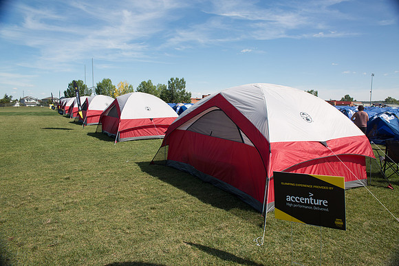SETUP CAMP GLANCING TENTS - TheRideAB - Alberta Cancer Foundation-